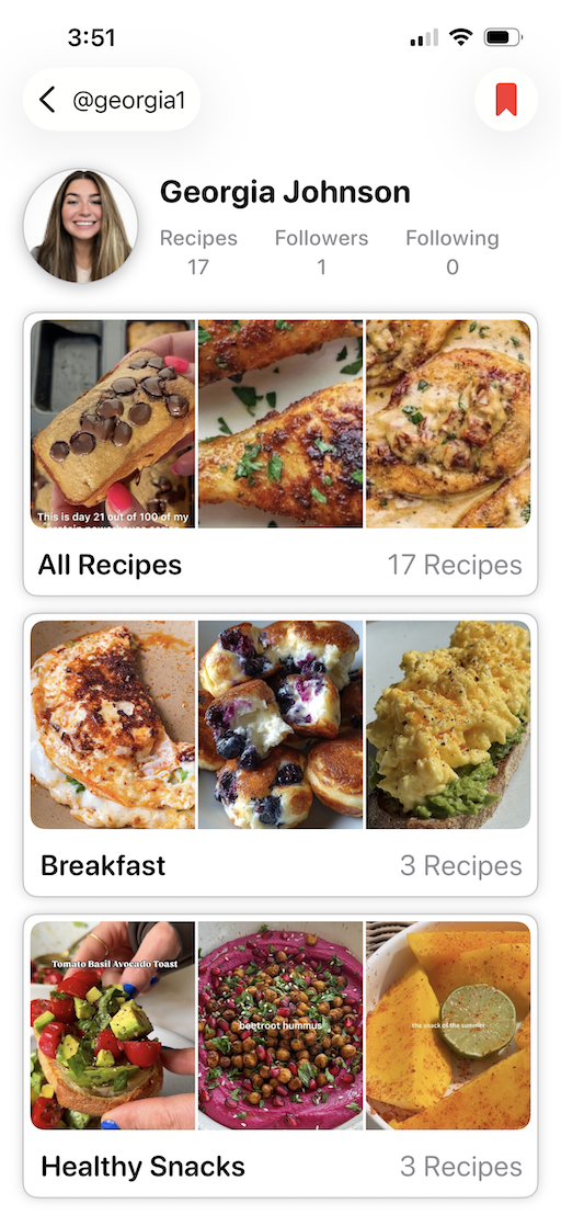 Kitch app showing import feature
