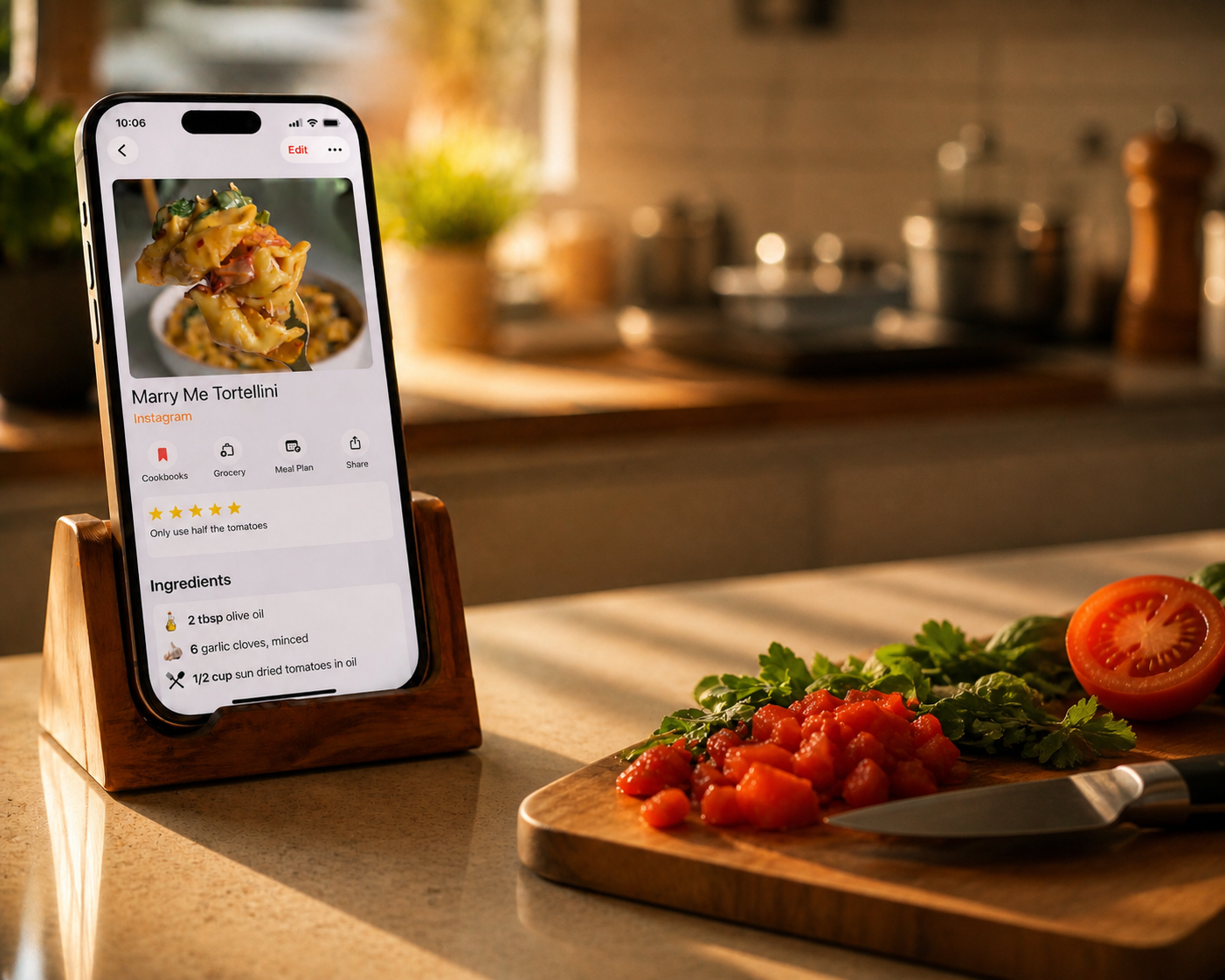 Kitch app showing a horizontal preview image